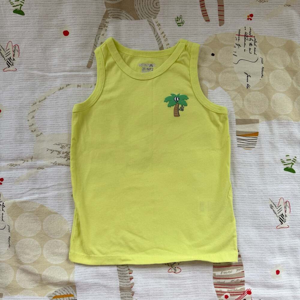 Garanimals Toddler Boys Yellow Graphic Palm Tree Tank Top